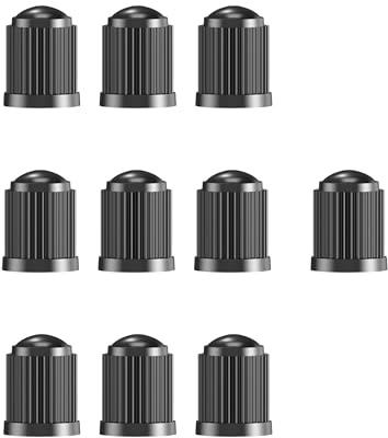 Xibao 10PCS Autoreifen Ventilkappen,Autoventil Kappe,Fahrrad Ventilkappen,Reifenventilkappen mit Dichtung,Geeignet für die Meisten Autos,Motorrad,PKW,Roller,Schubkarren,Anhänger,LKW,Wohnmobile (10PCS)