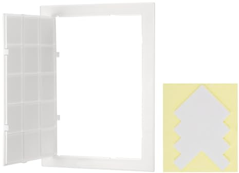 PATIKIL Panel De Acceso Para Drywall 245x345mm Paneles De Plástico Blanco | ABS, Para Escotilla De Inspección Puerta De Acceso, Con Cinta Adhesiva De Doble Cara, Para Cubierta De Caja De Techo
