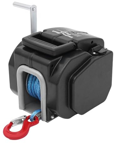 Elektrische Seilwinde 12v für Bootstrailer mit Funkfernbedienung, eingebauten Überlastschutz, Bootswinde elektrisch, Winde Seilzug Stahlseil, Elektrische Winde für Bootstrailer