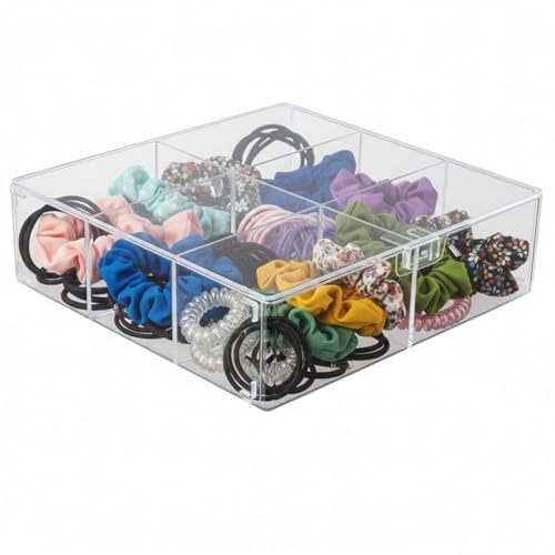 6 Gitter Fächer Aufbewahrungsbox, Haar-Accessoires-Organizer