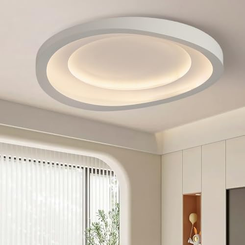GHiycotdl Led Deckenlampe, 50CM Dimmbare 3000K-6500K Wohnzimmer Deckenleuchte, Minimalistische Deckenlampe Wohnzimmer mit Fernbedienung Für Schlafzimmer Kinderzimmer Arbeitszimmer Küche Flur