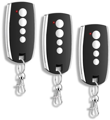 Wvoillty Repuesto King Gates STYLO, STYLO2K, STYLO4K Abrepuertas de garaje Mando a distancia, 433,92 MHz Mando a distancia para puertas de garaje, 4 canales Código variable, 3 unidades