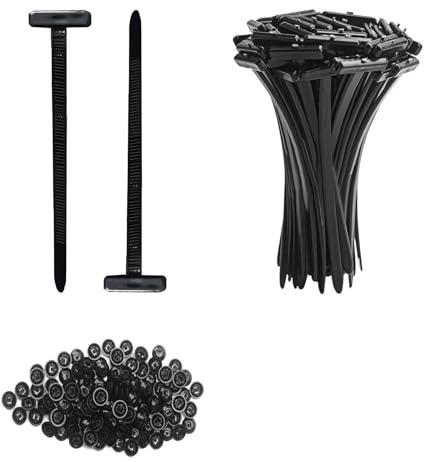 50 Pcs Heavy-Duty Universal Cable Tie Mounts - Self-Locking Nylon Zip Tie Holder Buckles, Push Mount Wire Retainer Clips and Plastic Rivet Fasteners for Car, Home, and Office Organization