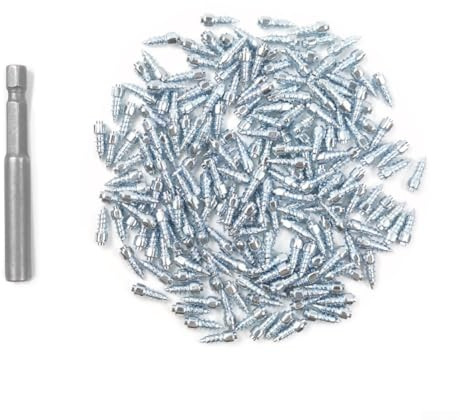 Schneespikes aus Stahl, 100/200 Stück, für Elektroroller, Fahrrad, Fatbike und Motorrad, Wintereis-Traktion, rutschfeste Nägel für 10 mm + Off-Road oder (12 mm, 200 Stück)