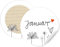 Monatsaufkleber für Erwachsene, 12 runde Monatssticker & 12 Freitext Etiketten zum Monatskalender Basteln, Weiß Beige, Handlettering Design, selbstklebend, 40 mm, für den Hochzeit & Reise Countdown