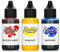 Octopus 3X 30 ml Fluids Alcohol Ink Set Bloody Mary, Sunlight, Sapphire Alkohol Ink, Alkoholtinte für Fluid Art, Resin Art und Epoxidharz Farbe