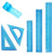 Biegbares Lineal, transparentes Kunststoff-Lineal-Set Bruchsicheres flexibles Lineal Doppelseitiges CM-ZOLL-Lineal für Schulheim 5er-Pack (6/8/12in)