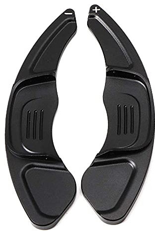 ontto 2 pezzi DSG Volante Estensione per Volante per Golf 7 GTD GTI R TCR R-Line Polo GTI Scirocco Facelift Shift Paddles Volante in alluminio Estensione Decor Adesivo Nero