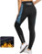 NICEWIN Radlerhose Fahrradhose Damen Lang mit Sitzpolster 4D Gepolsterte Winter Thermo Radhose Atmungsaktiv stoßfeste Tights Elastisch Hosen,M,Grau-Thermo Wolle