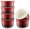 LOVECASA, 6 Pièces x 280 CC Ramequin Dish en Céramique, Ramequin Moule à Soufflé Crème Brulée, Coupelle à Dessert Tapas pour Four