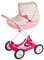 Smoby 250403 Shara Baby Nurse Kinderwagen für Babypuppen bis 42 cm, mit Bodenablage, für Kinder ab 3 Jahren, Rosa, one Size