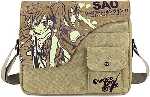 Roffatide Anime Sword Art Online Kuriertasche Kleine Schultertasche Leinwand Umhängetasche Schulranzen