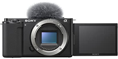 Sony Alpha ZV-E10 APS-C spiegellose Vlog-Kamera (schwenkbares Display für Vlogging, 4K-Video, Echtzeit-Augen-Autofokus)