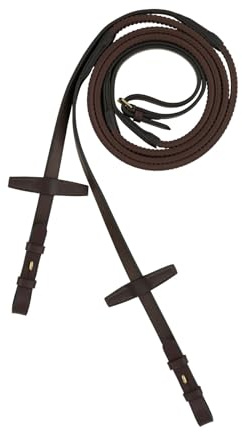 HORZE Muswell Lederzügel mit Gummi, Braun, P