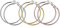 3 Paar Ohrclips, großes Creolen-Set, nicht durchbohrte Damenohrringe, Hypoallergene Damenohrringe aus Vergoldetem Roségold und Silber（7cm）