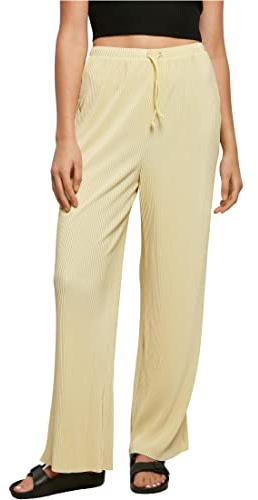 Urban Classics Damen Ladies Plisse Pants softyellow, M