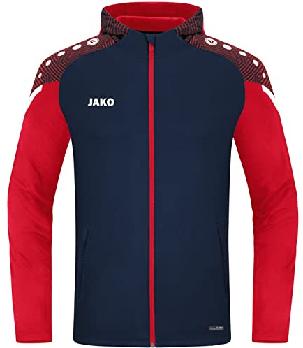 JAKO Herren Kapuzenjacke Performance, Marine/Rot, 3XL