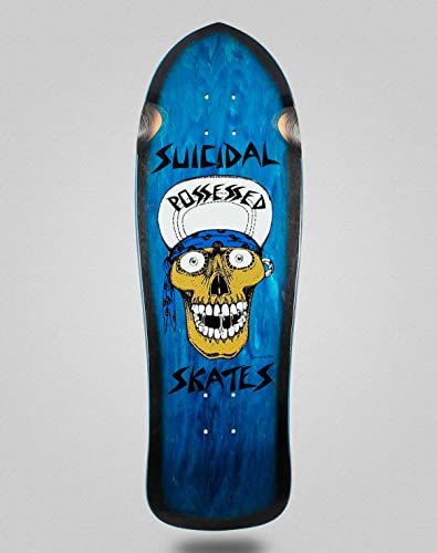 Suicidal Monopatin Skateboard Punk Skull Reissue Skateboard Deck 10,125 x 30,825 Blau