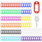 Vicloon 100pcs Porte Étiquettes Cle,Porte-Clés en Plastique Plaques pour clés Multicolores avec Anneau pour Identificateur de Clé de Porte, Valise,Hôtel,Animal de Compagnie