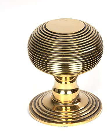 From The Anvil Aged Brass Beehive Centre Door Knob
