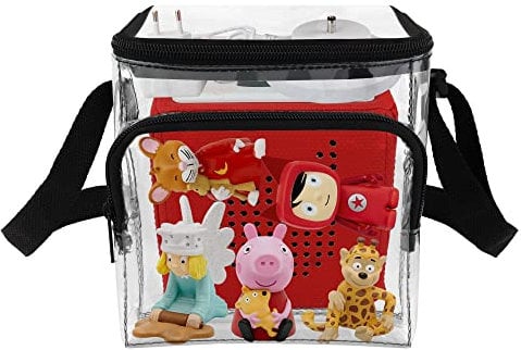 Annmore Tasche für Tonie Hörfiguren und Box, Transporttasche für Toniebox Starterset, Organizer für Tonie Box Zubehör, Durchsichtig