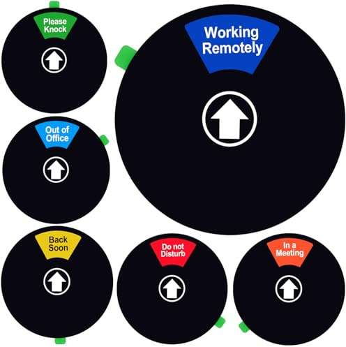 Kichwit Do Not Disturb Sign, Privacy Sign for Office Door, Out of Office, In a Meeting, Working Remotely, Please Knock, Black, 6