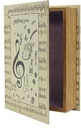 PACOLO Decorative Book Boxes, Faux Wood with Magnetic cover Storage for Hidden Jewelry, Money, and Cash (Soundtrack)