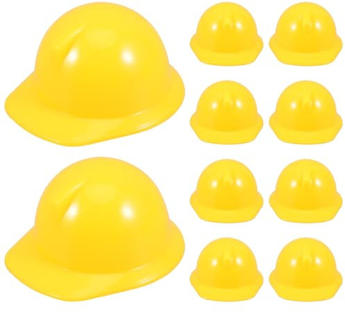 jojofuny 10 Stück Mini Mauhelm Miniatur bauhut Bauhelm Puppen Hut Kinder Spielzeug Helm Schutzhelm Weinflasche Abdeckung Stopper Flaschen Mützen Jungen 4x3.7x2cm