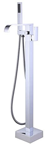 XJTNLB Robinet Baignoire Cascade Mitigeur Baignoire Ilot sur Pied Chrome Mitigeur Bain Douche Robinet Salle Bain Baignoire
