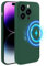 Foonary Cover Magnetica per Apple iPhone 14 Pro 6,1 Compatibile con MagSafe Ricarica Wireless, Custodia Opaca Silicone Liquido Antiurto Posteriore Protettiva Case per iPhone 14 Pro, Verde 1