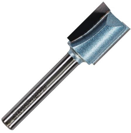 Rennie Tools - 15mm Cutting Diameter x 20mm Flute x 1/4 Shank TCT Tipped 2 Flute Straight Router Cutter Bit. Compatible With Makita Bosch Trend Katsu Dewalt Router Etc. 15mm Router Bit