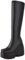 Donna Zeppa Stivali Alti con Plateau Tacco Alto Stivali Punta Rotonda Senza Chiusura Stivali Elasticoizzati, M89190Er Nero Numero 36 EU