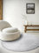 Elle Decoration Panglao moderner Hochflor Teppich - Wohnzimmerteppich Flauschig – Hoch-Tief Effekt Skandi Boho Geometrisch Wellen, Bogen - für Wohnzimmer, Schlafzimmer, Küche - Hellgrau, 200cm