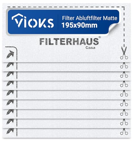VIOKS Set 9x Mikrofilter Filtermatte Luftfilter Zuschneidbar Ersatz für Miеle Filter Staubsauger 3944711 SF-SAC20 - Abluftfilter Filter für Miеle Staubsauger S8340 Ecoline Tango Plus S251I S381 S8 S5