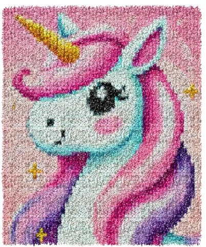 YOOTOM Latch Hook Kits for Adult Kids Beginners,Wall Hanging Embroidery Latch Hook Rug 20x15in,Pre-Cut Yarn Arts and Crafts,Easy Pattern