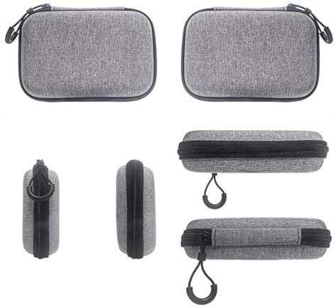 Recorder Organizer for PLAUD NotePin AI Case Wearable Cable Zipper Bag Gray
