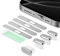 BelleVive 8er-Pack USB-C-Staubschutzstecker, Typ-C-Ladeanschlusssteckerabdeckung, Ohrhörer-Lautsprechernetz, staubdichte Klebeabdeckung, für iPhone 16/iPhone 15, Silber2