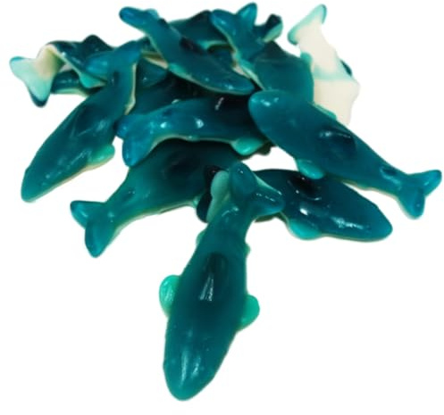 Fruchtgummi Riesen XL blaue Haie mit Pfirsich Geschmack 300g