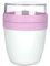Pro Home MIXME Overnight Oats Jar Container 650ml | On-The-Go Cereal Cups Dual Compartments Yoghurt Pot & Muesli Cup With Lid & Spoon BPA Free Portable Leak-Proof Yogurt Pots (Pink)