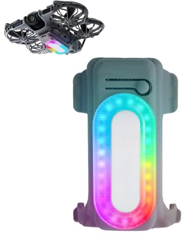 Proiettori LED colorati, compatibili con il drone DJI Neo 2, luce LED RGB sotto la pancia + carrello di atterraggio sollevato, 38 modalità di illuminazione, batteria da 180 minuti, protezione