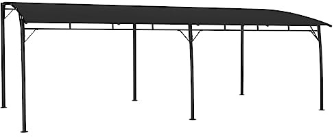 Festnight Pavillon Pergola Carport 6x3x2,55 m Gartenpavillon mit Festem Dach Überdachung Terrasse Garten Sonnenschutz Terassenüberdachung Freistehend