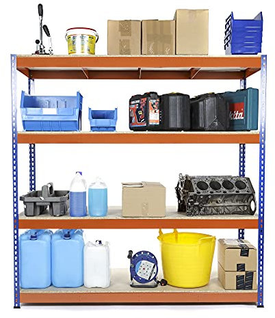 Racking Solutions Extra Heavy Duty Industrial Garage Racking/Shelving Unit 400KG Per Shelf (1800mm H x 1800mm W x 600mm D)