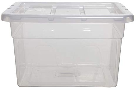 40cm Spacemaster Maxi Clear 20 Litre Storage Box with Lid - 40 x 33 x 25 (1 BOX WITH LID)
