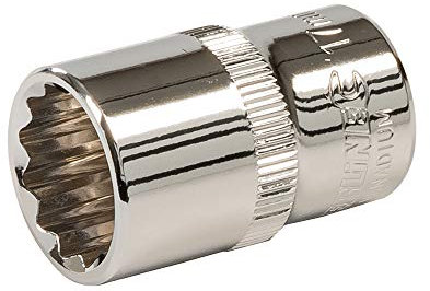 Silverline 676654 Lot de 12 douilles 1/2 12 pts métriques 17 mm Argenté