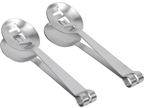 2st 12 CM Leichte Edelstahl Teebeutel Zange Squeezer Sieb Grip Home Küche Handwerk Werkzeug