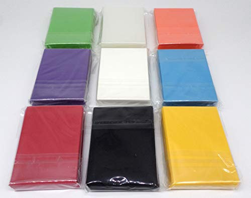 docsmagic.de 9 x 60 Mat Card Sleeves Small Size 62 x 89 - Black Red White Yellow Clear Light Blue Light Green Purple Orange - YGO - Mini Kartenhüllen