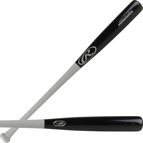 Rawlings Player Preferred 318 Ash Wood Baseball Bat, 32 inch, Black/Grey (318RAW-32)