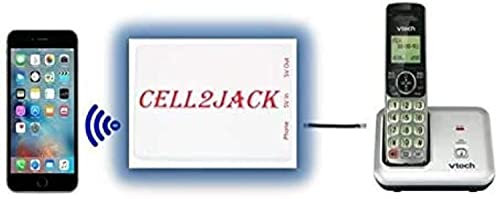 Cell2jack - Adaptateur de téléphone portable vers téléphone domestique - Faites et recevez des appels téléphoniques sur votre téléphone fixe gratuitement, plastique, cornaline