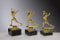 Henecka Damen Squash Pokal, Schraubfigur Squash-Spielerin Gold, Marmorsockel schwarz, mit Wunschgravur, wählbar in 3 Größen oder als 3er-Serie (Sockel 65 x 20 mm)
