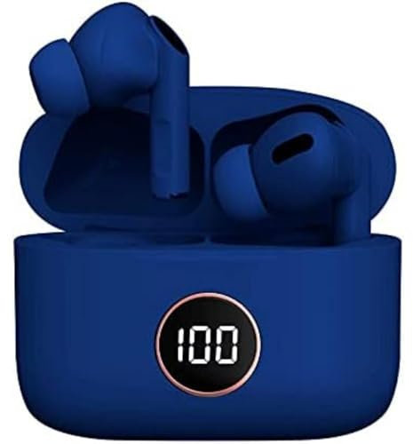 Auriculares Stereo Bluetooth Dual POD Earbuds LCD Cool Air Pro Azul